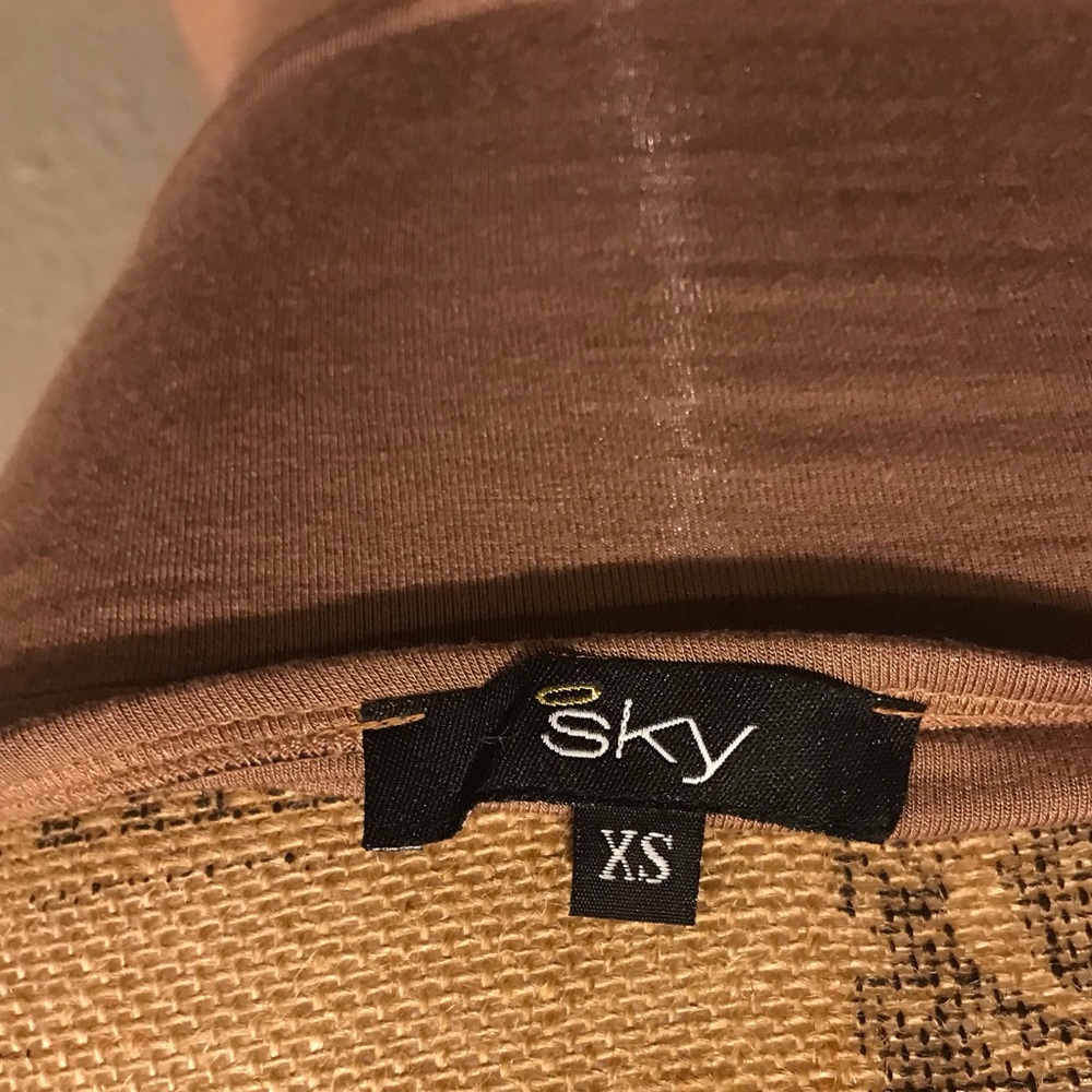 Sky Strapless Tan Dress with Embellishment - Picture 7 of 10